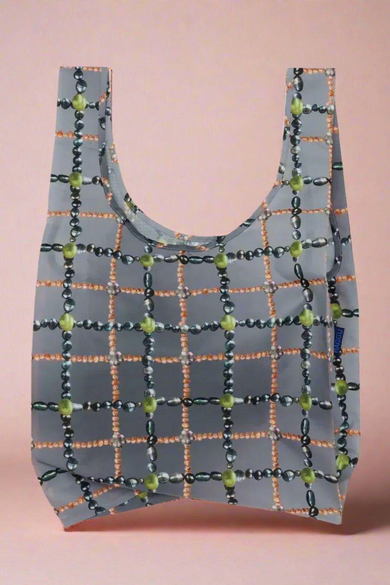 Baggu Recycled Shopping Bag - Beaded Plaid