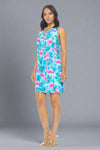 Pamela V-Neck Pink Flamingo Dress Mint