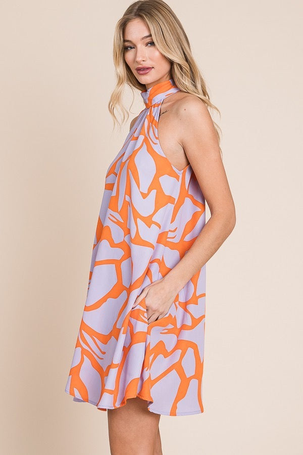 Vacation Halter Dress Lavender
