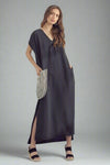 Boxy Maxi With Side Slit Black