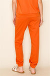Elastic Waist & Cuff Pants Orange