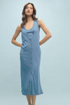 Two Piece Button Down Dress - Blue