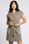 Siena Tie Waist Dress - Olive