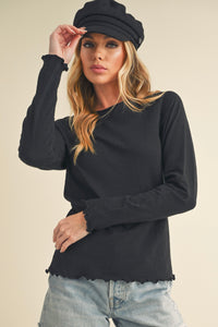 Cacia Long Sleeve Top Black