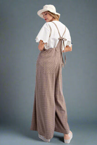 Checkered Jumpsuit - Mushroom