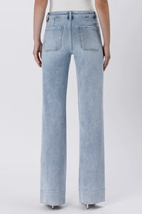 High Rise Trouser Hem Flare Jean - LV29