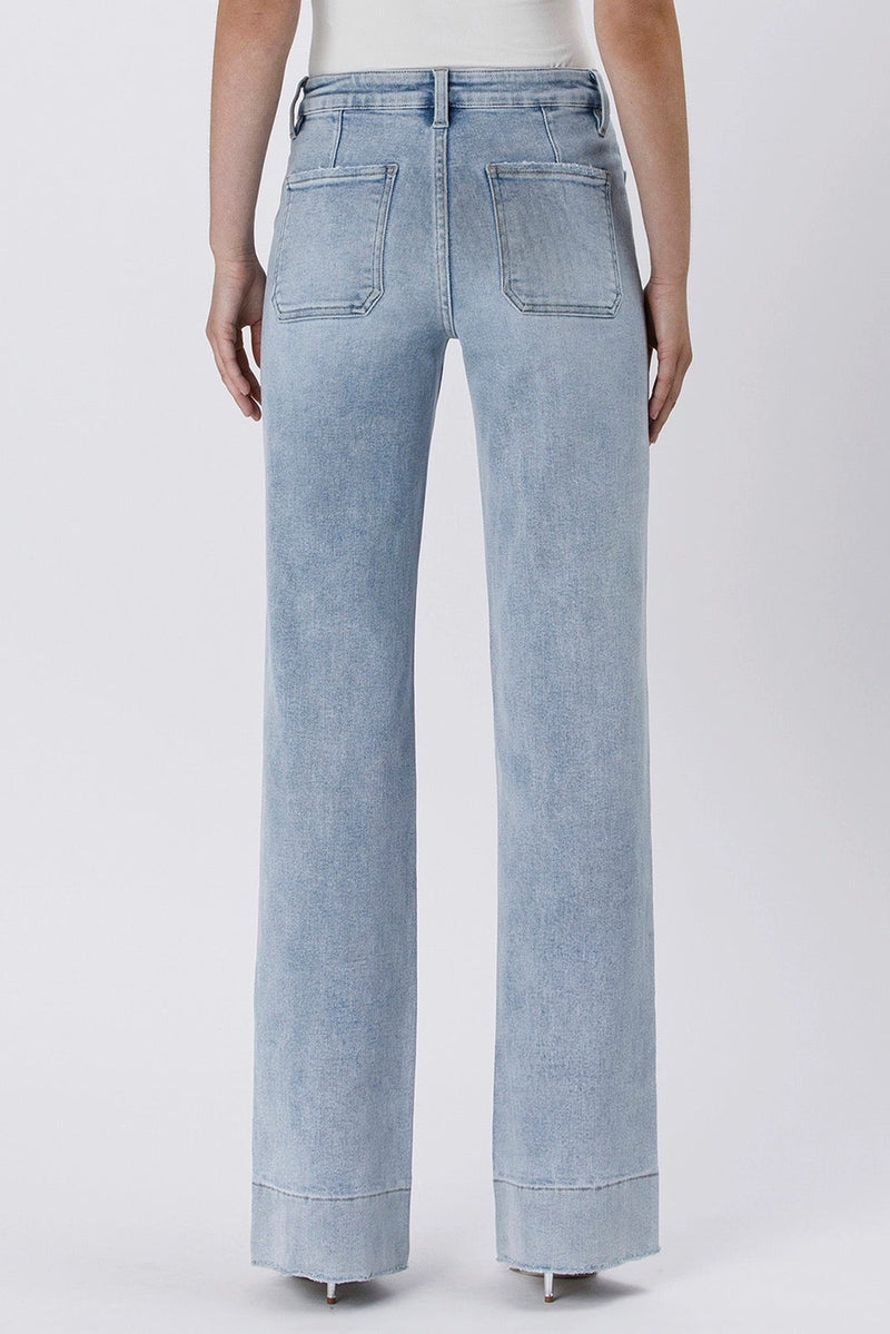 High Rise Trouser Hem Flare Jean - LV29