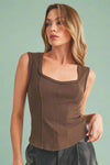 Adelle Tank - Brown