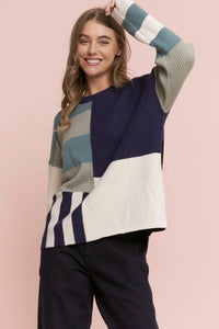 Mixed Color Stripe Sweater