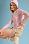 Mock Neck Floral Top - Pink