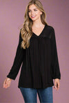 Sequined Easy Fit Tunic Black