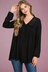 Sequined Easy Fit Tunic Black