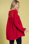Sequined Easy Fit Tunic Red