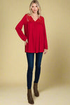 Sequined Easy Fit Tunic Red