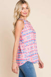 Vintage Aztec Print Tank Peach