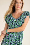 Floral Jumpsuit With Pockets Green