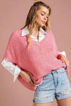 Oversized Boxy Sweater - Pink
