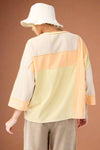 Oversized Flower Stitch Top Multi