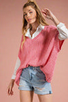 Oversized Boxy Sweater - Pink