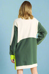 Racer Zip Front Dress Green