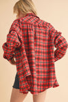 Abri Plaid Flannel Shirt - Red