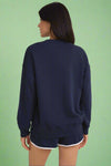 Round Neck Apres Golf Sweatshirt Navy