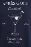 Round Neck Apres Golf Sweatshirt Navy