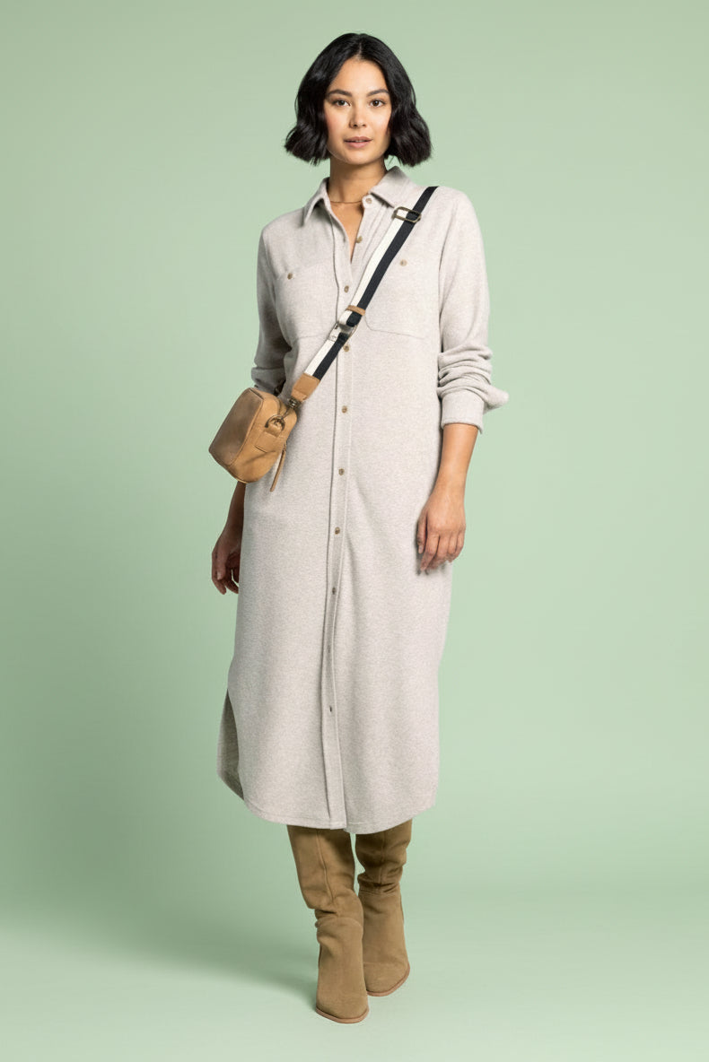 Dalia Dress - Ice Grey