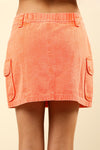 Cotton Washed Skirt Orange