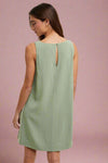 Scoop Neck Shift Dress - Sage