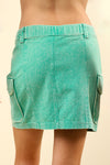 Cotton Washed Skirt Green