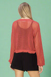 Distressed Hem Loose Knit Sweater