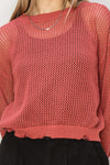 Distressed Hem Loose Knit Sweater