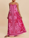 Tropical Palm Print Maxi Dress