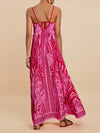 Tropical Palm Print Maxi Dress