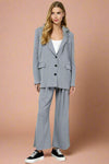 Hooded Sweatshirt Blazer - Grey