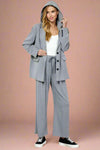 Hooded Sweatshirt Blazer - Grey