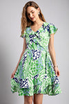 Ruffle Wrap Dress - Sage
