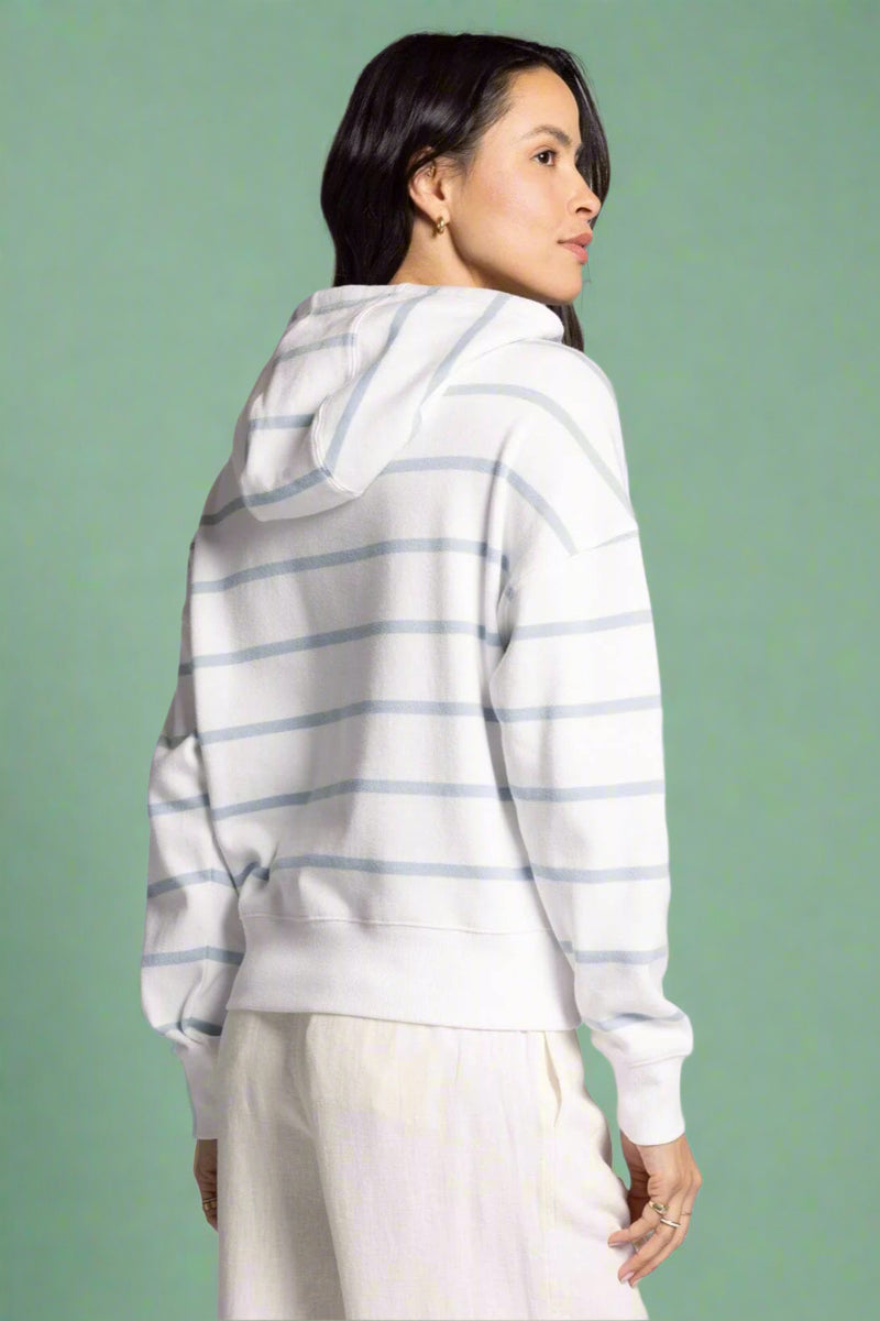 Avalon Essential Striped Hoodie - Blue