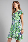 Ruffle Wrap Dress - Sage