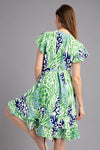 Ruffle Wrap Dress - Sage