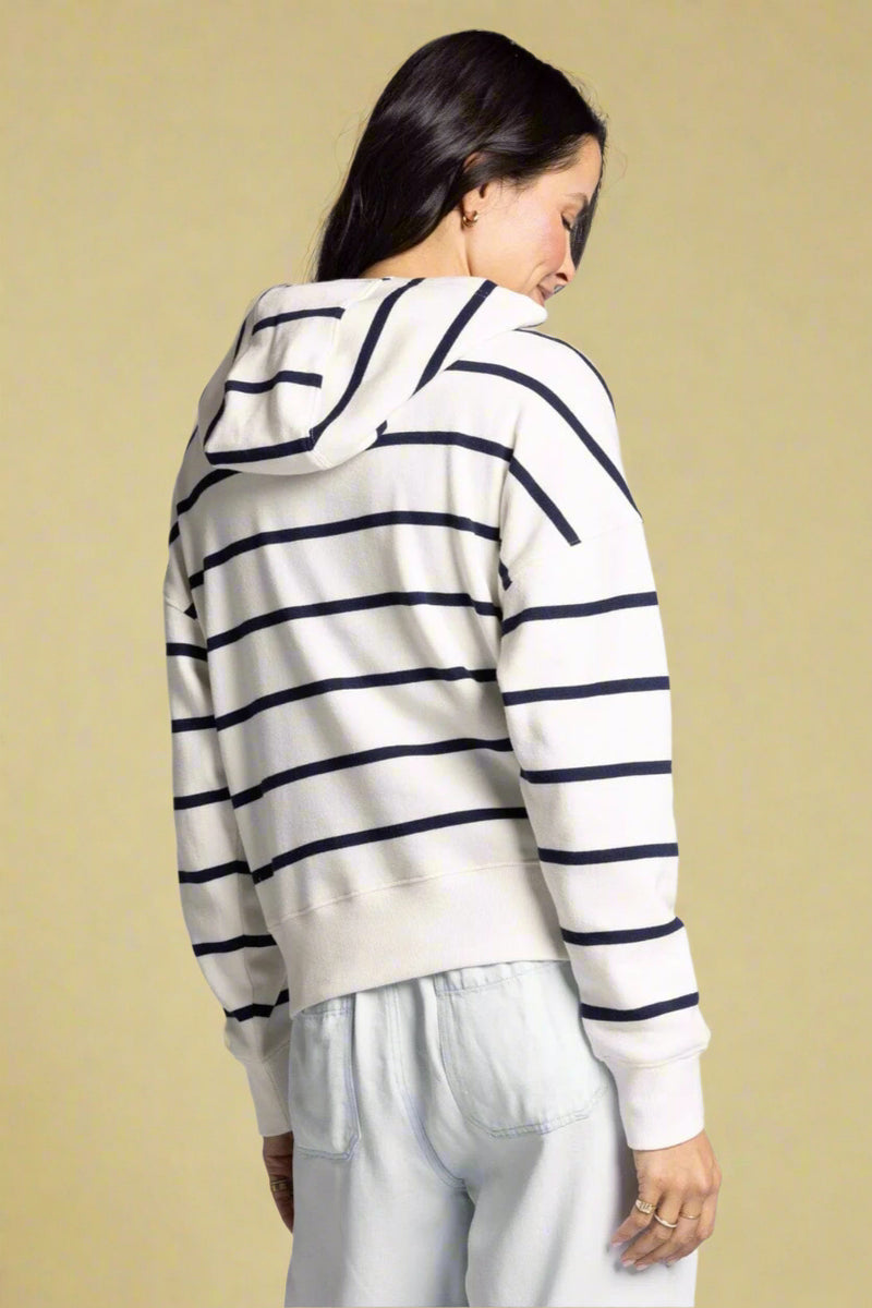 Avalon Essential Striped Hoodie - Navy