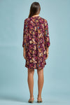 Long Sleeve Lizzy Dress - Paisley Wine