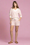 Corinna Cozy Striped Shorts Multi