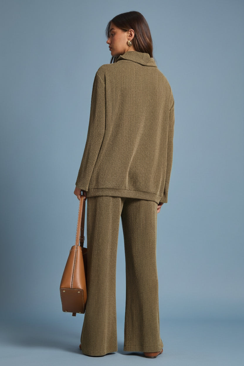 Lavish Elastic Pants - Olive