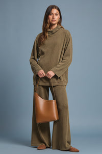 Lavish Side Button Top - Olive