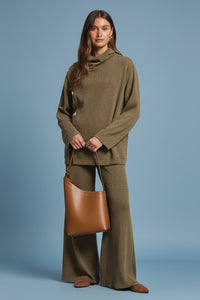 Lavish Elastic Pants - Olive