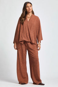 Boundless Elastic Pants - Rust