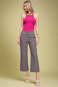 Soft Washed Stretchy Pants - Carbon