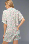 Button Front Romper - Lavender